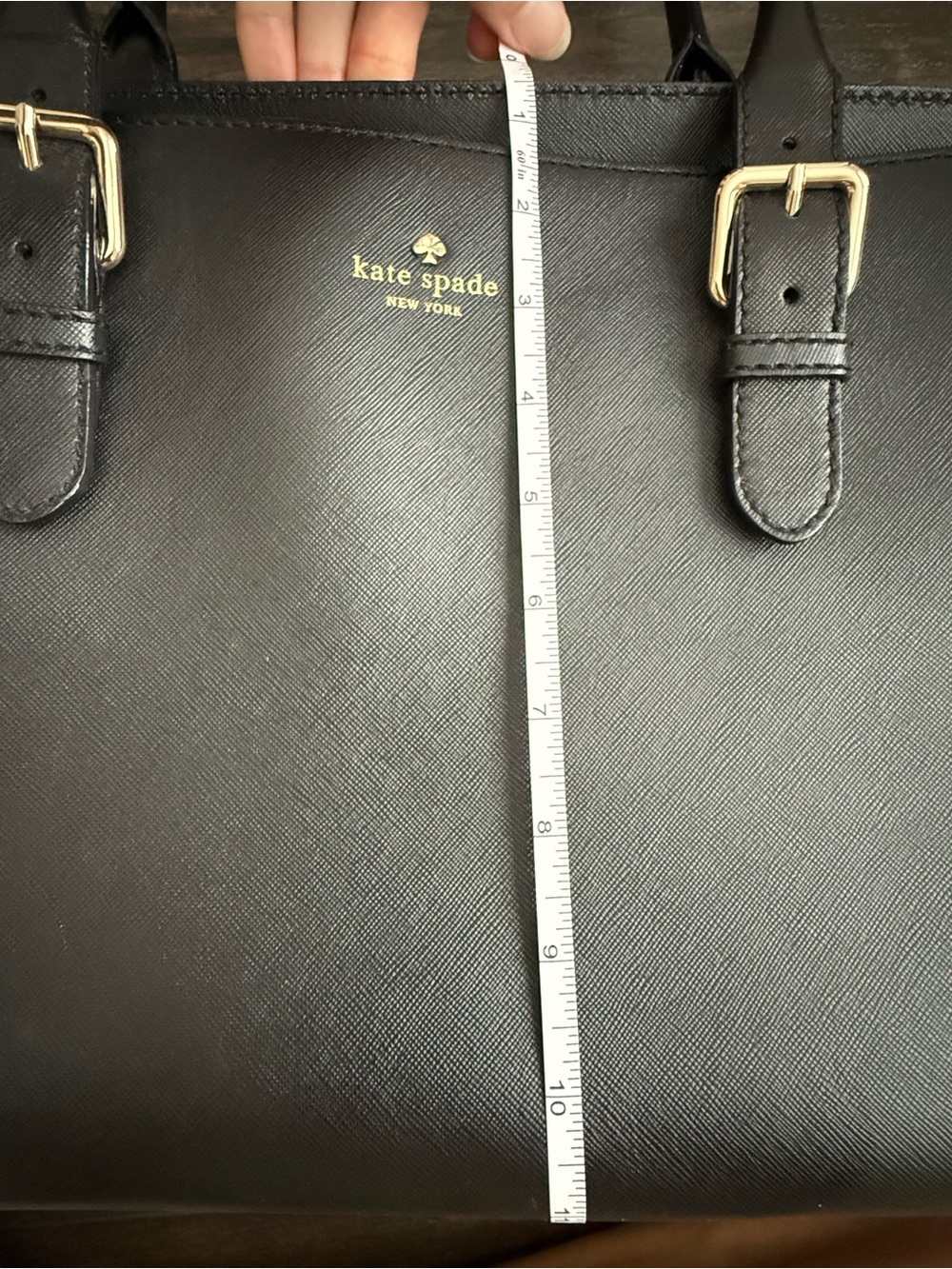 Kate Spade Newbury Lane Miles Black Saffiano Leather Work Tote Bag - Picture 11 of 12